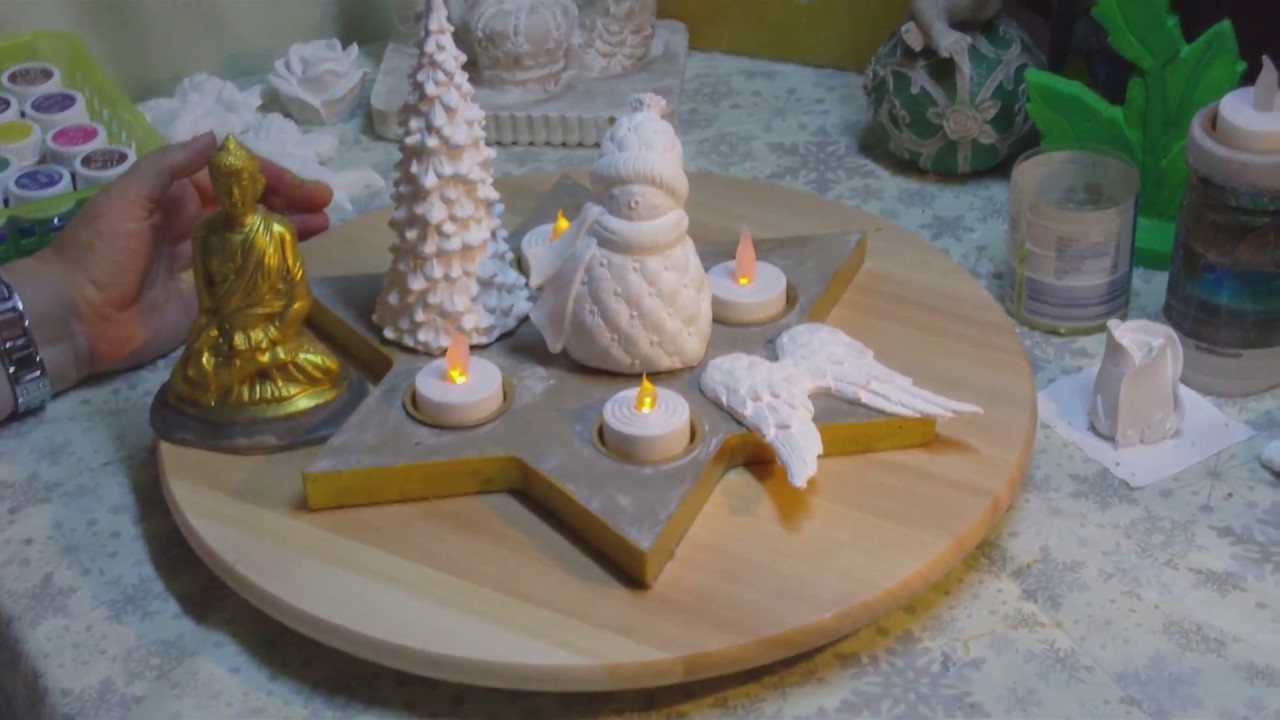 Beton Stern als Teelichthalter für ruhige Stunden oder als Adventskranz