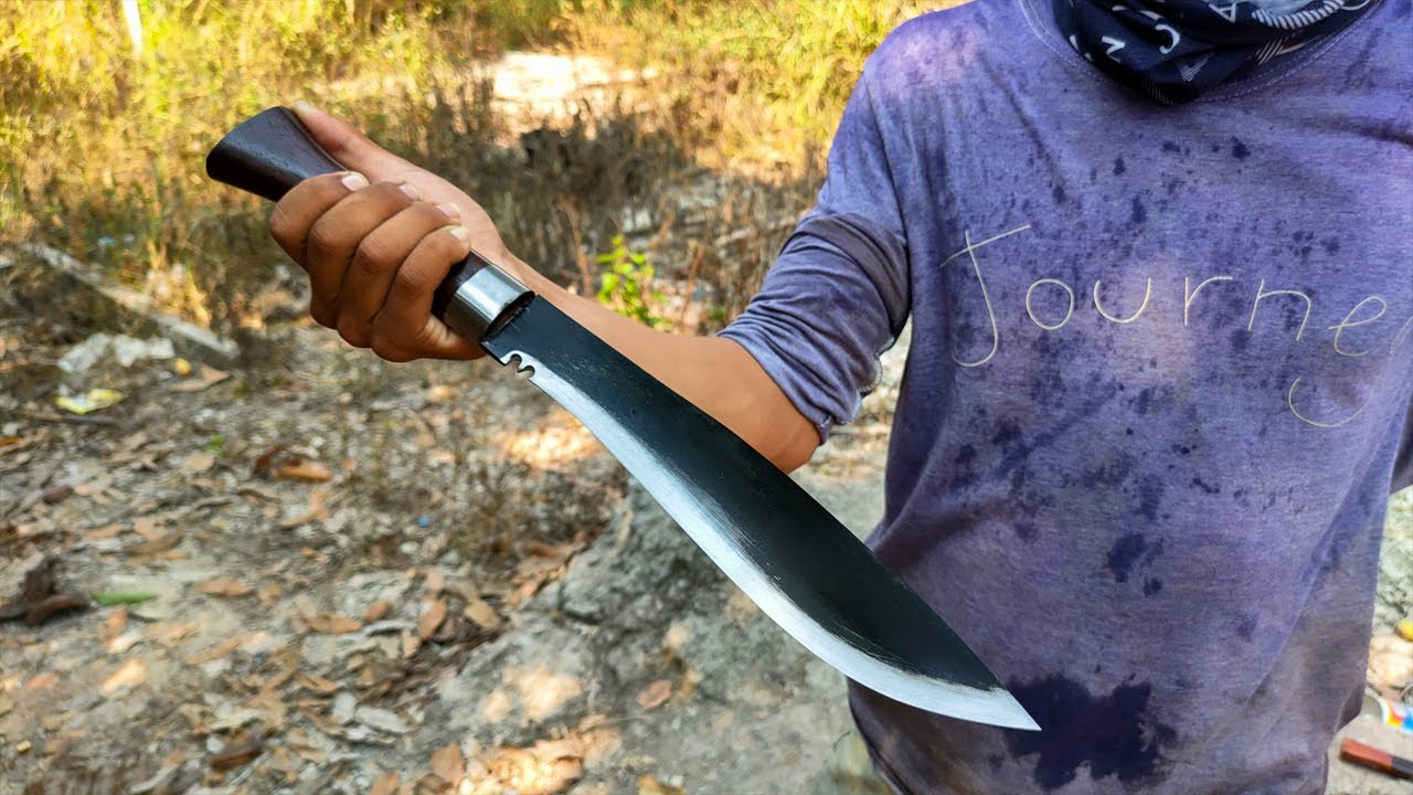 Knife Making- How He Forged an Incredibly Sharp Kukri Knife with Minimal Tools!