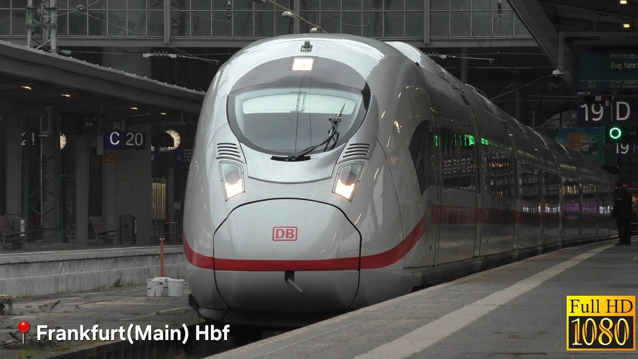 Züge in Frankfurt(Main) Hbf[Full HD 60FPS]