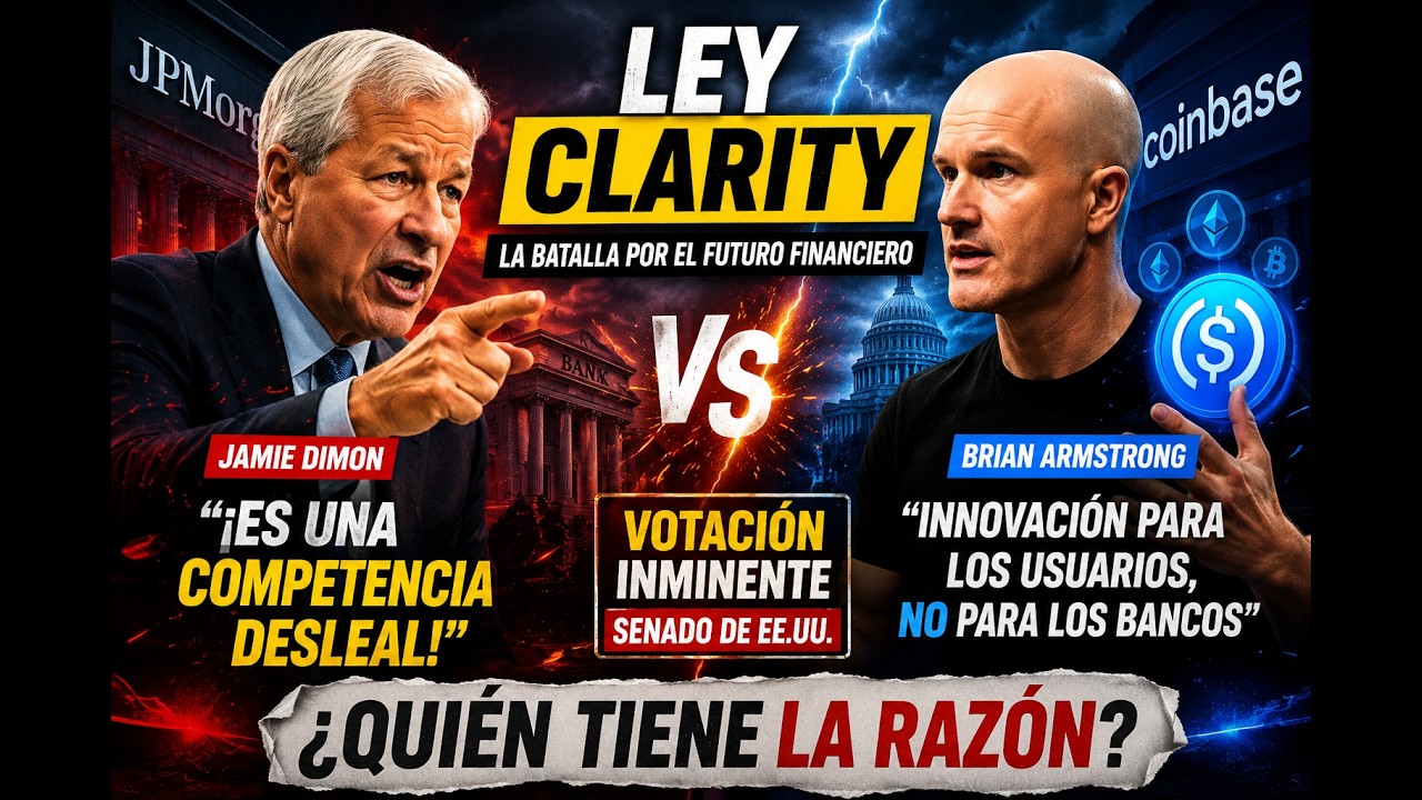 🚨 JAMIE DIMON EXPLOTA contra Coinbase | La LEY CLARITY PODR&Iacute;A CAMBIAR las CRIPTOMONEDAS