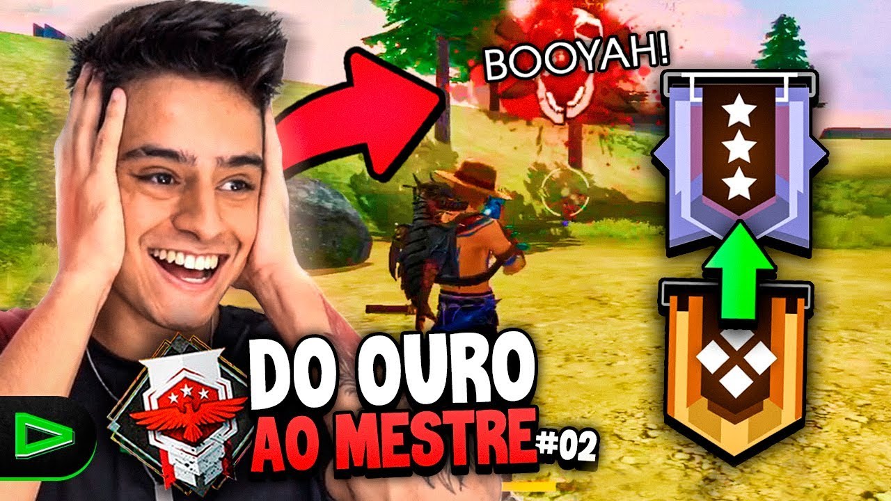 CHEGUEI NA PLATINA MUITO RÁPIDO!!! DO OURO AO MESTRE NO FREE FIRE #2