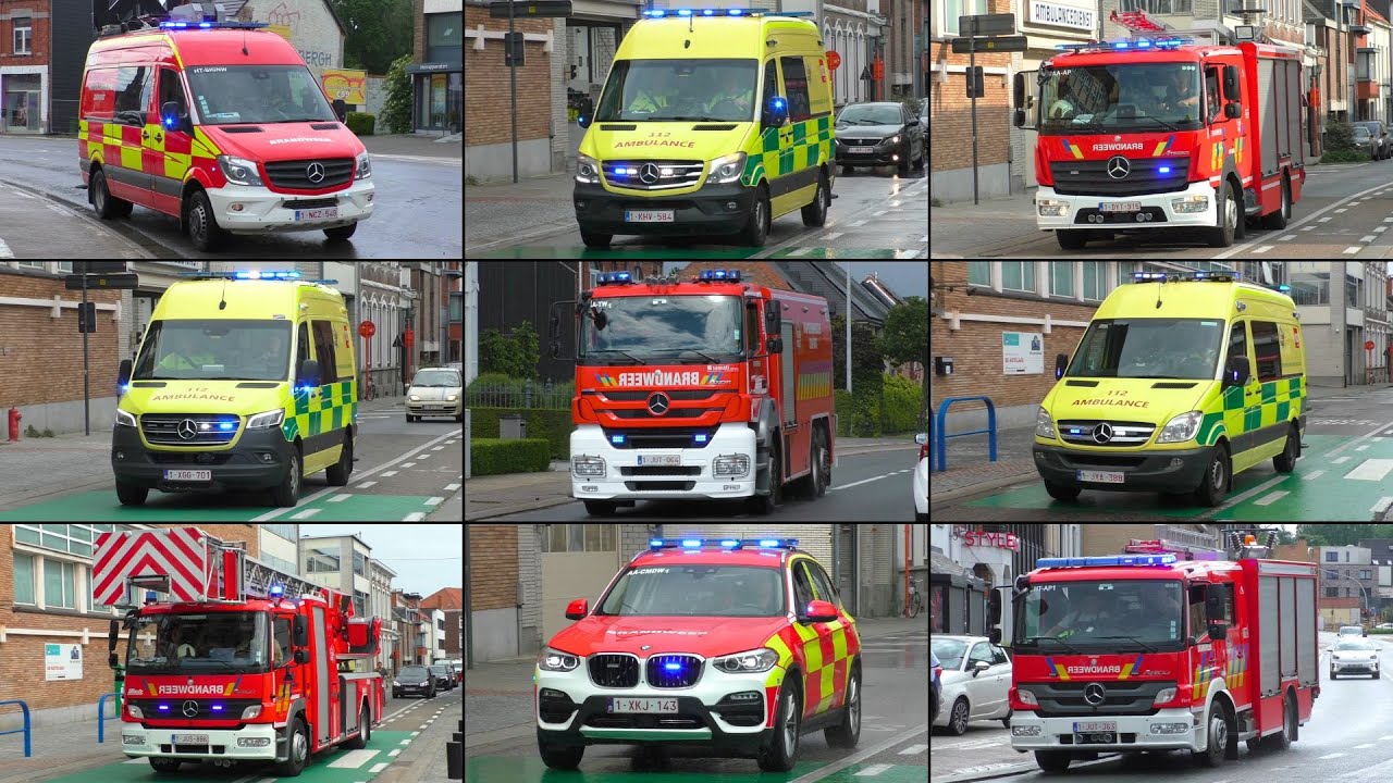 [Compilatie] Brandweer en Ambulancedienst met spoed onderweg naar meldingen in Aalst en omstreken!