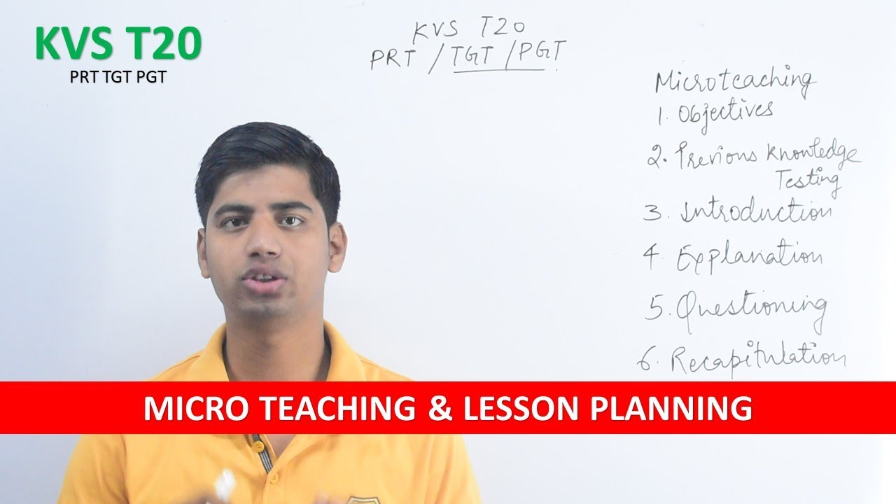 KVS T20 - Micro Teaching & Lesson Plan | Objectives | Recapitulation | Introduction | Questioning