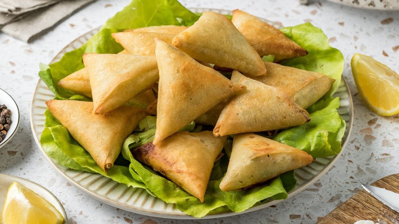 [ENG] Moroccan Chicken and Spinach Briwats (Phyllo triangles) | Flavors of Morocco