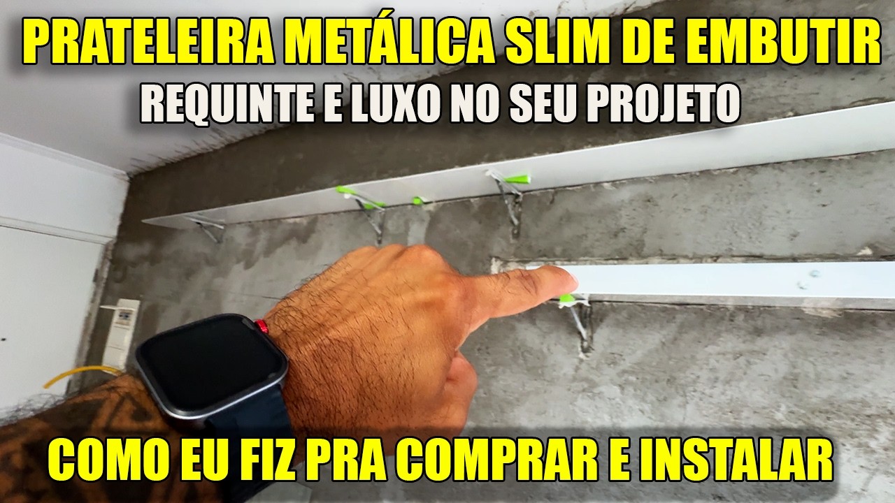Prateleira metálica Slim de embutir, quanto gastei pra instalar a minha no meu apartamento?