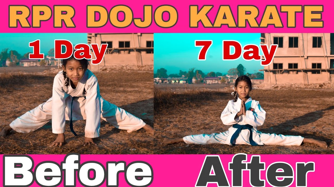 Karate stretching exercises for flexibility in 1day after 7day stretching practice|Full Split