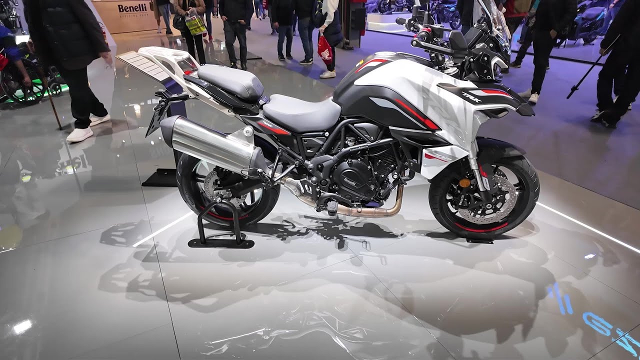 2025 Benelli TRK 702 motorcycle at EICMA show Italy
