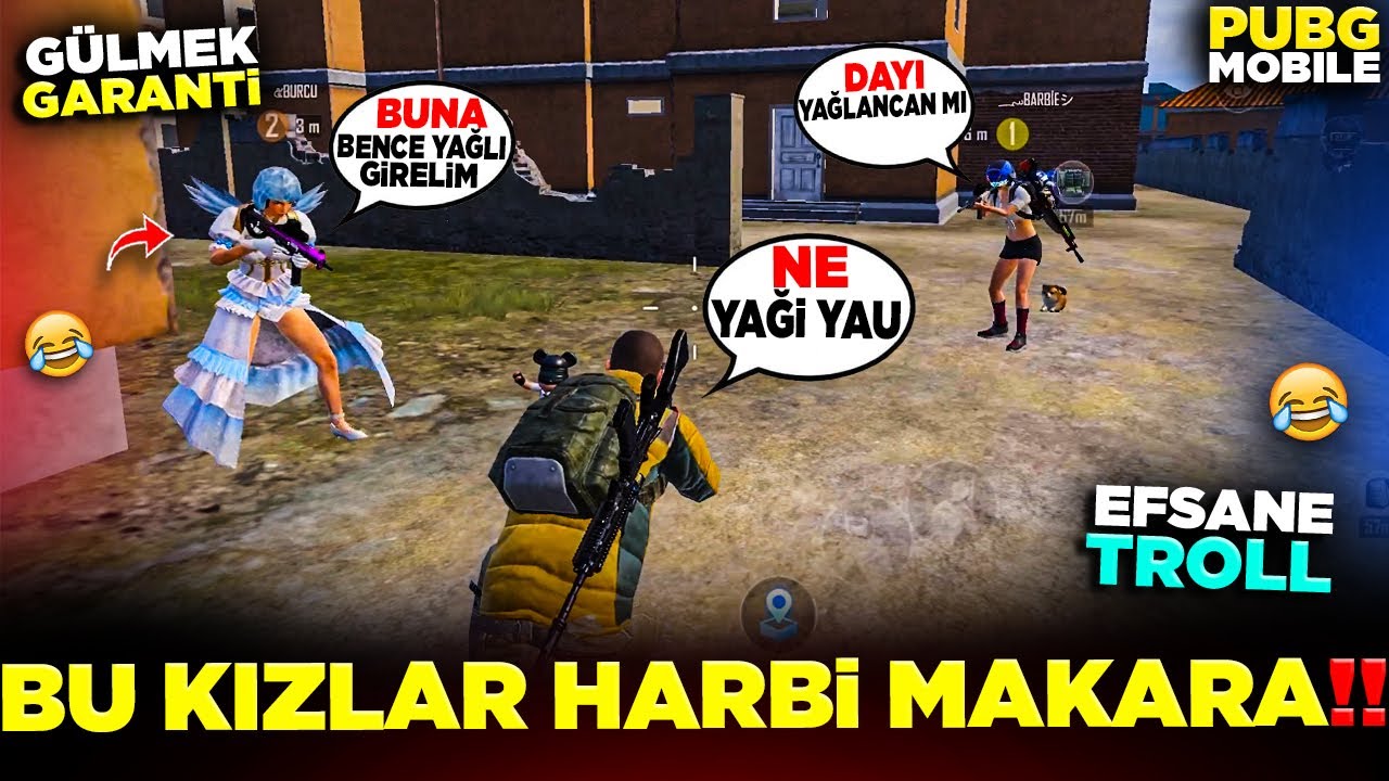 BU KIZLAR HARBİ MAKARA 😱 EFSANE TROLLEDİM 🤣|  PUBG MOBILE