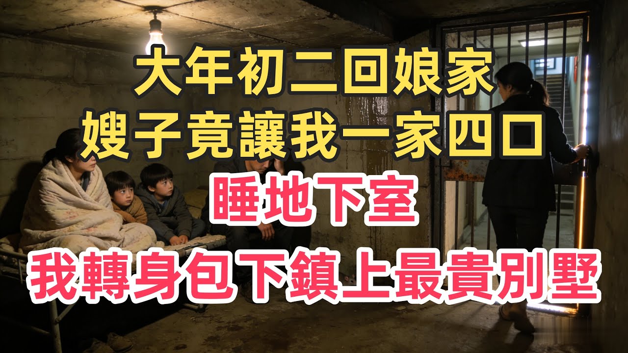 大年初二回娘家，嫂子竟讓我一家四口睡地下室！我轉身包下鎮上最貴別墅