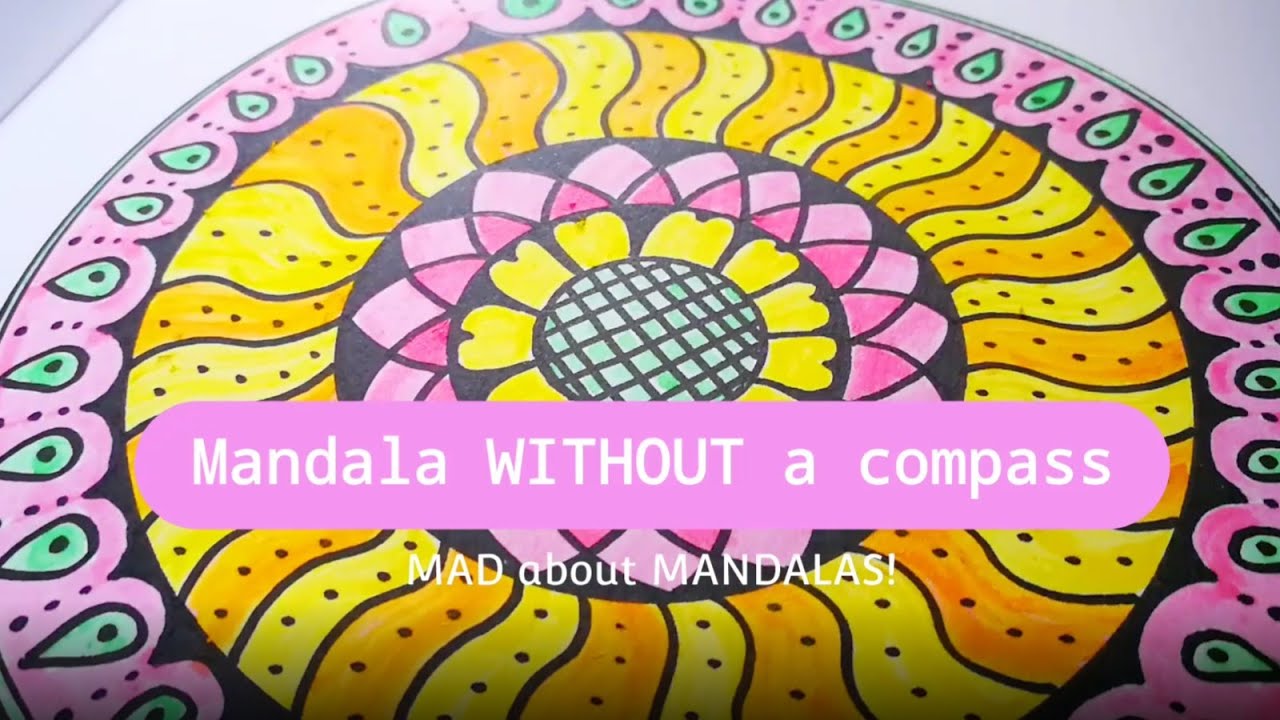 How to draw a Mandala WITHOUT a compass