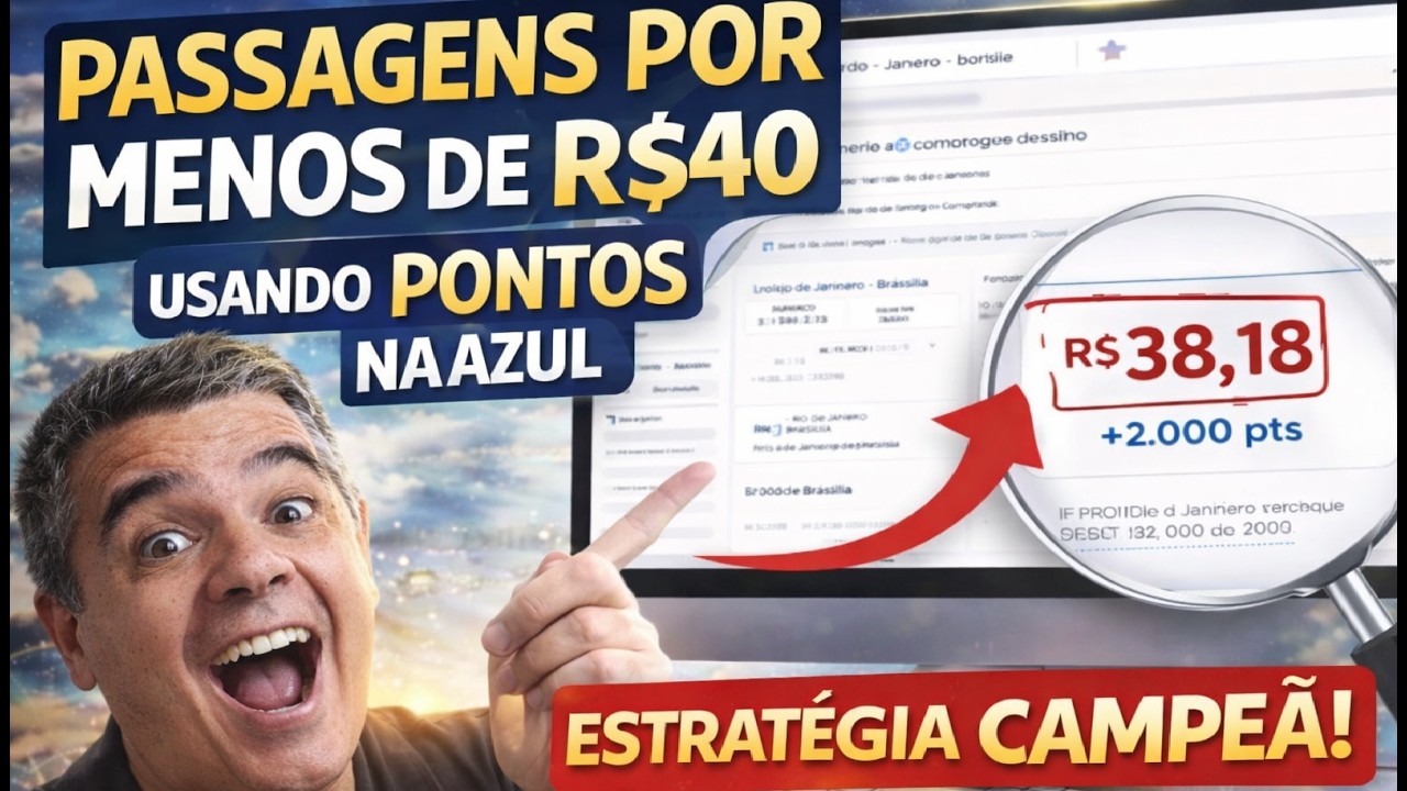 PASSAGENS POR MENOS DE R$40! 😱 Estratégia SECRETA com Pontos da Azul (Site Oculto + Cupons