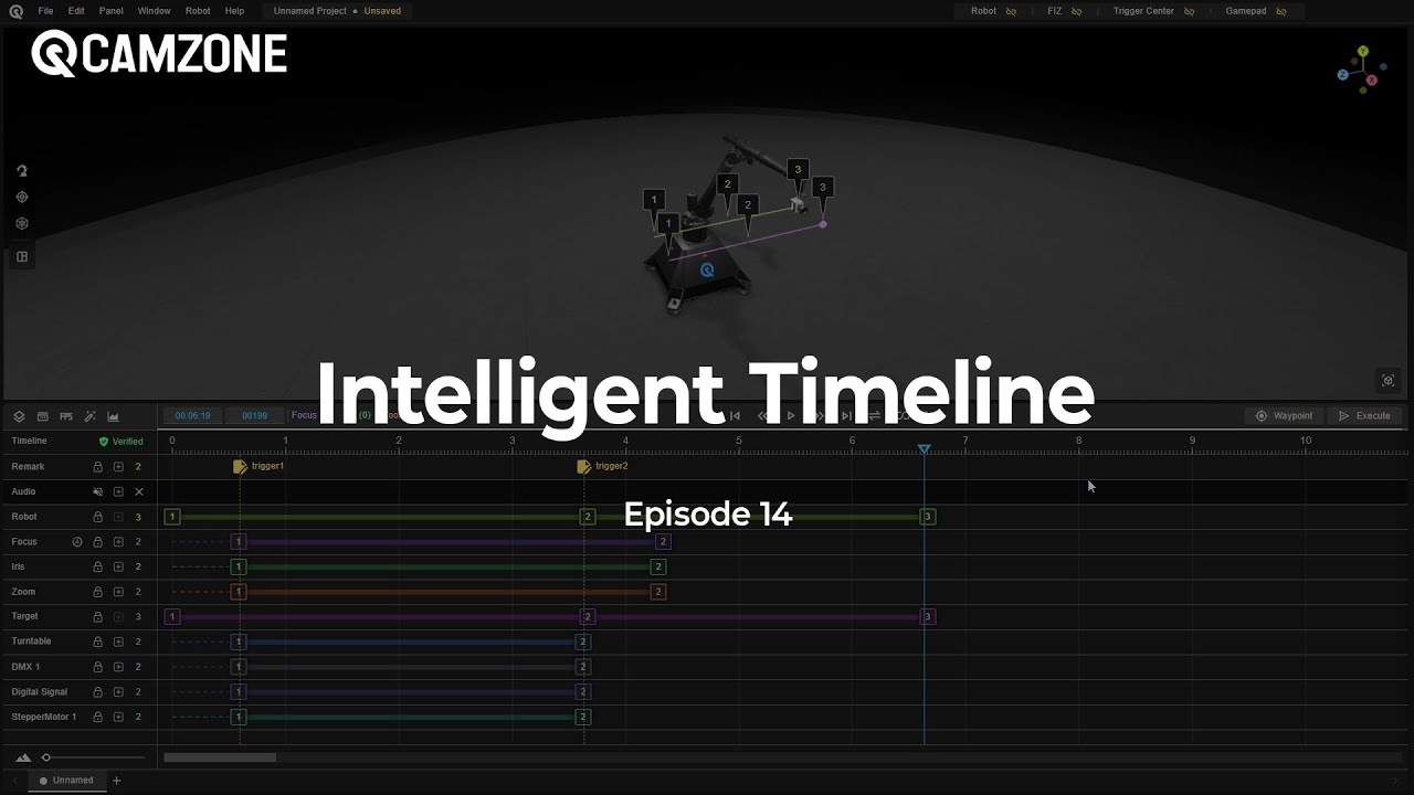 Intelligent Timeline | ZONECORE Cinema Robots Motion Control Software