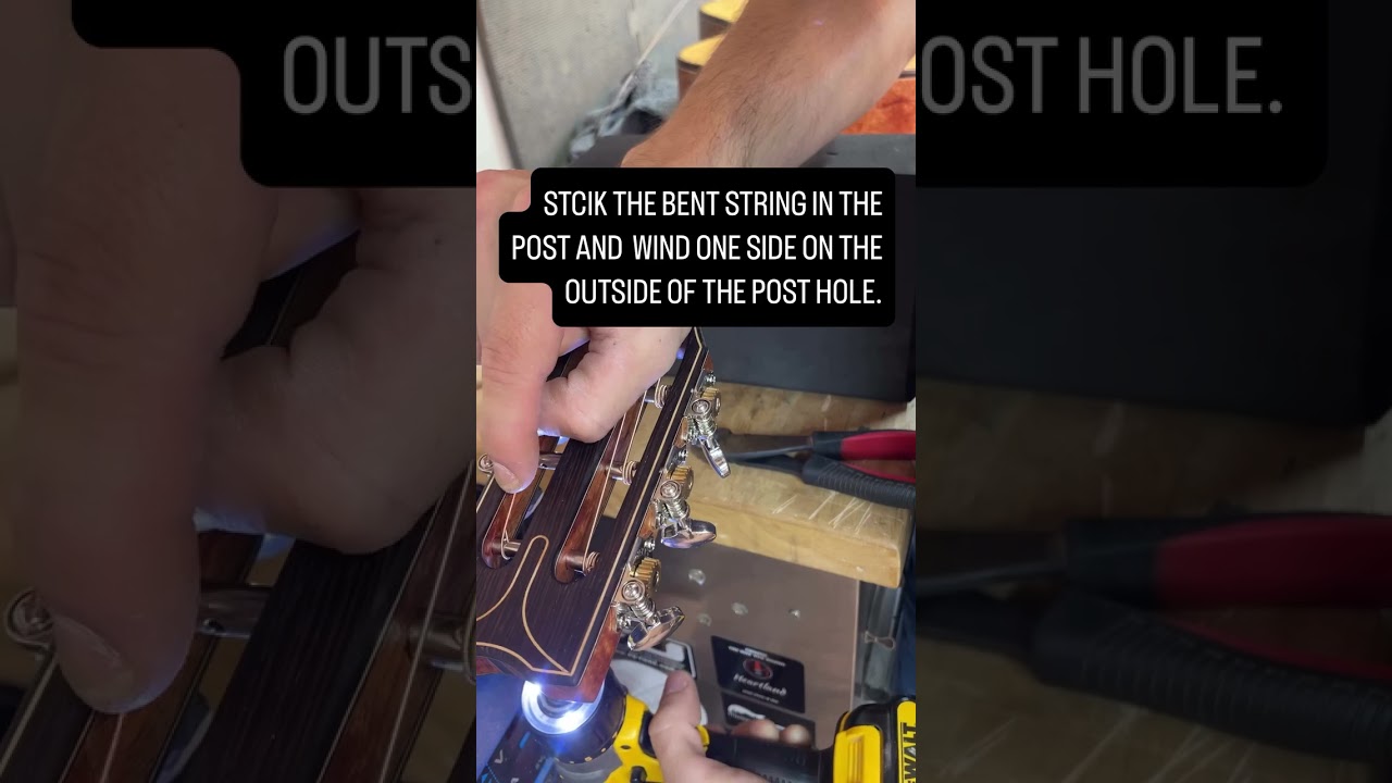 Restringing Slotted headstock