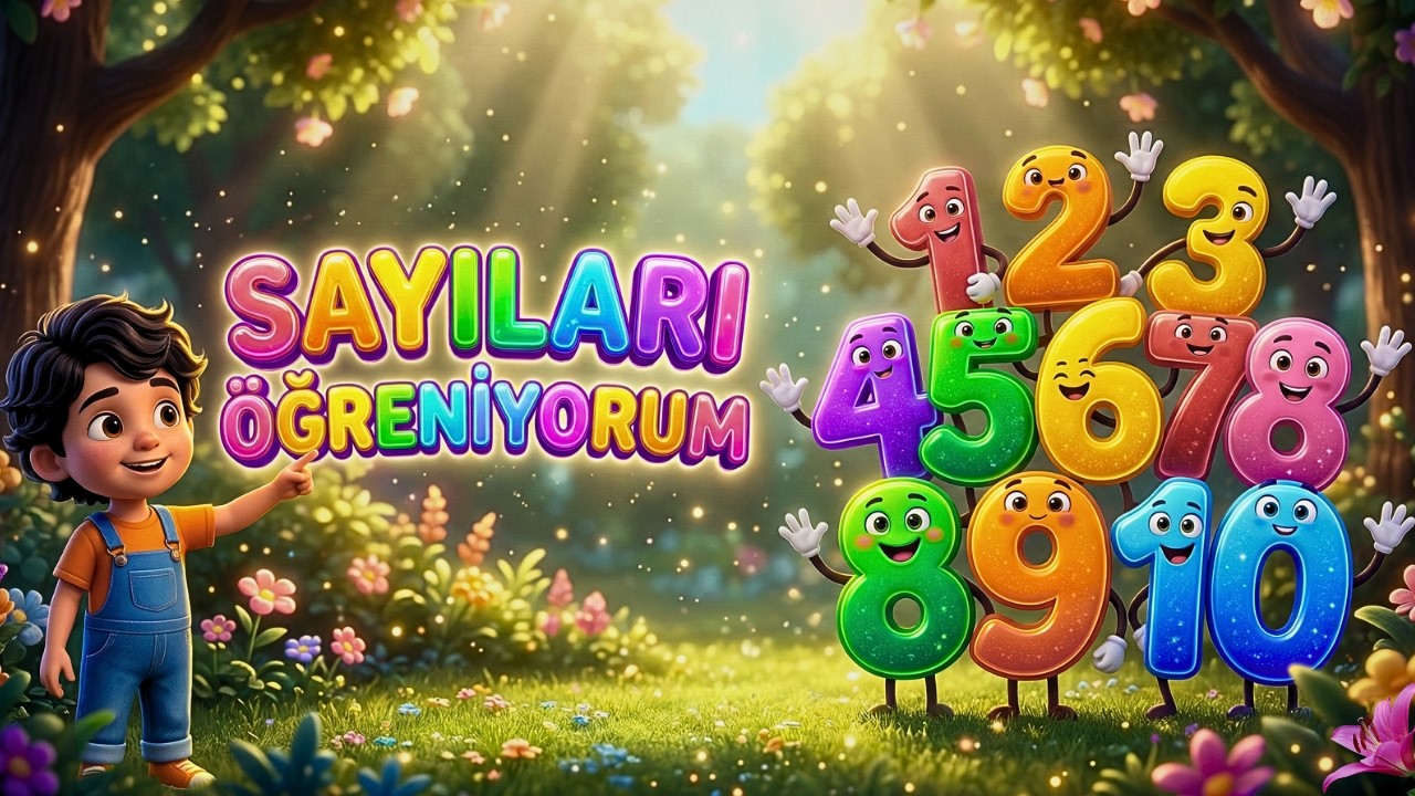SAYILARI &Ouml;ĞRENİYORUM 🔢 1&rsquo;den 10&rsquo;a Kadar Sayı Sayma (3D Animasyon) RİMİYO TV &Ccedil;ocuk Şarkıları ✨