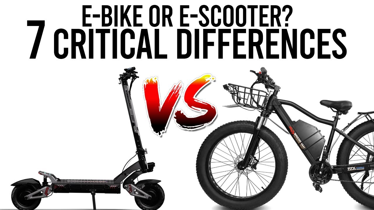 Before You Buy: 7 Critical Differences to Consider, E-Bikes vs E-Scooters