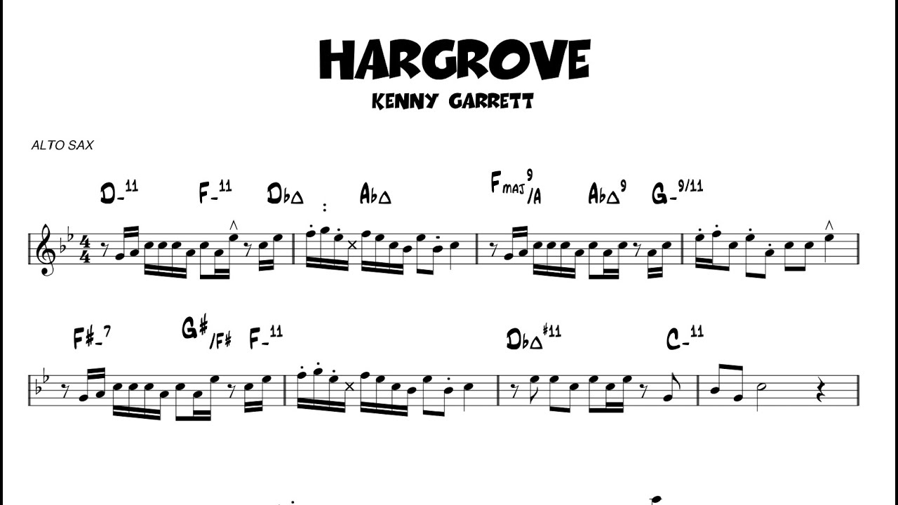 Hargrove by Kenny Garrett for Eb instruments