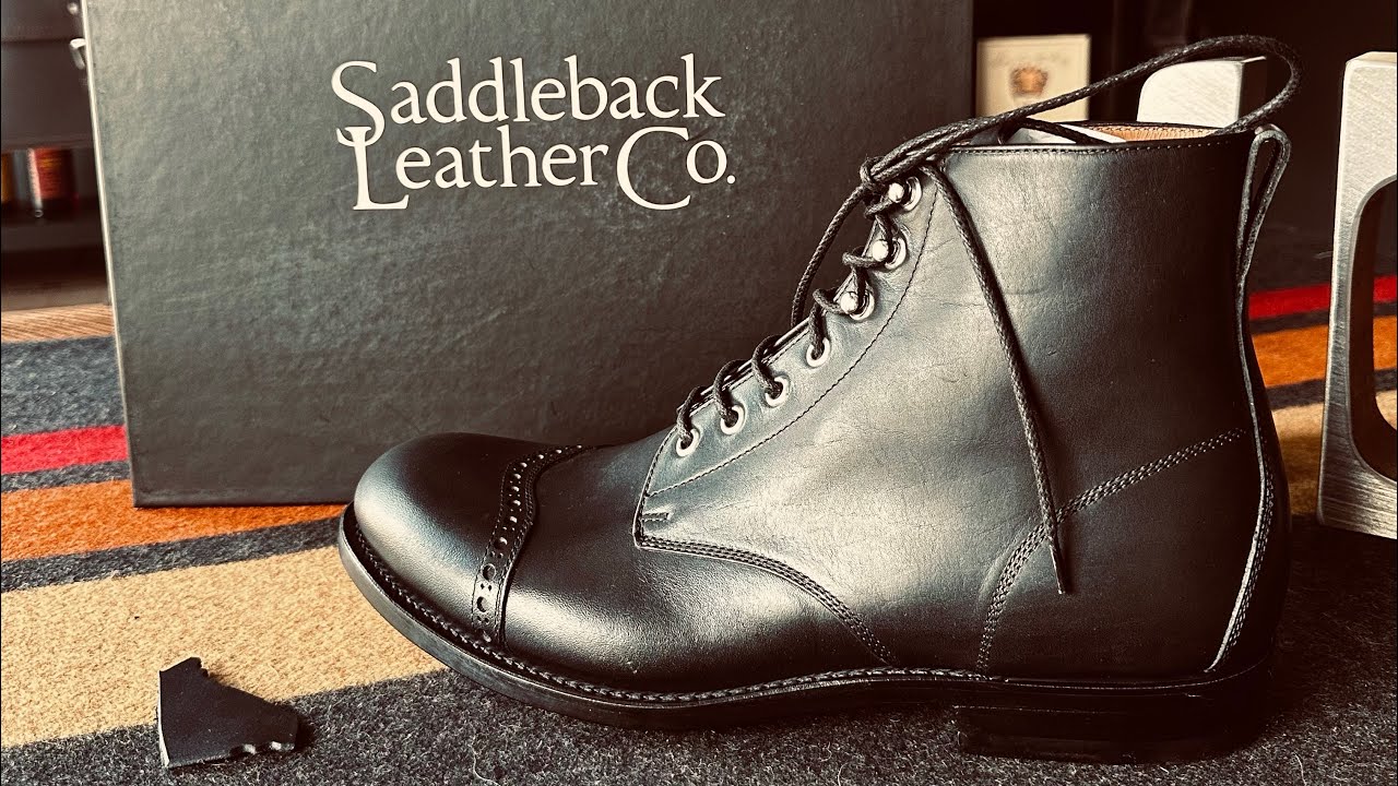 Saddleback Leather Co’s  Officer Boot in Raven Black. First Impressions. 