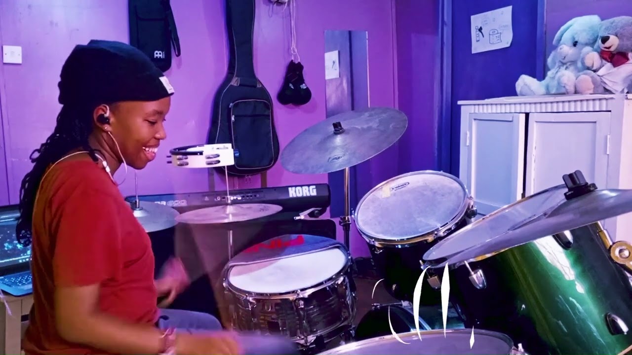 'Mwema' drum cover by Karen Nash | Neema Gospel Choir