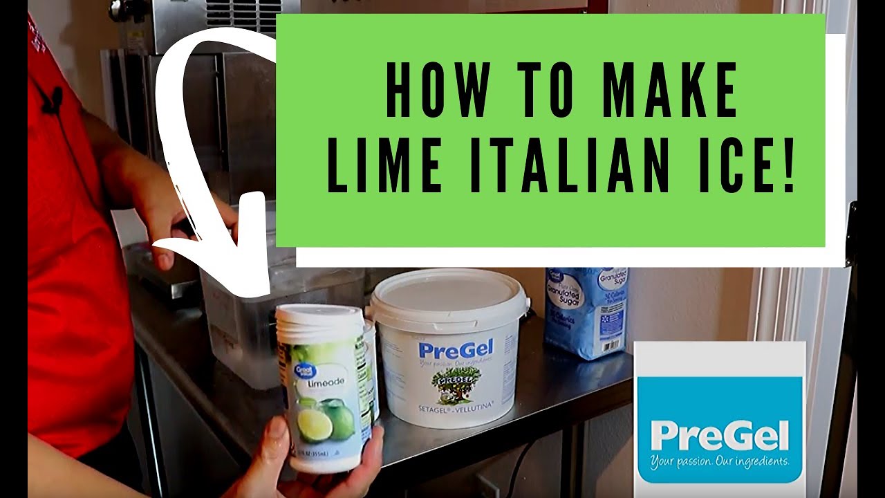 Lime Italian Ice with Pregel and Lime Juice concentrates Electrofreeze B12V Batch Freezer