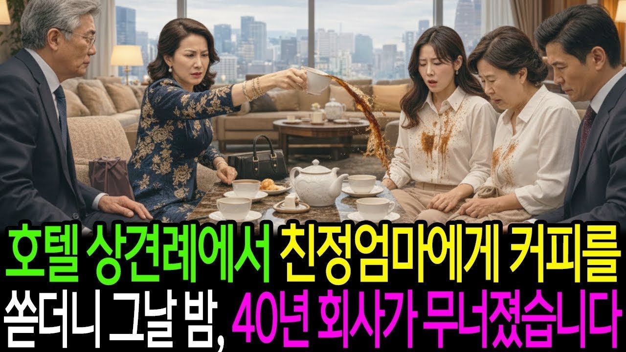 호텔 상견례에서 친정 엄마에게 커피를 쏟더니 그날 밤, 40년 회사가 무너졌습니다 1