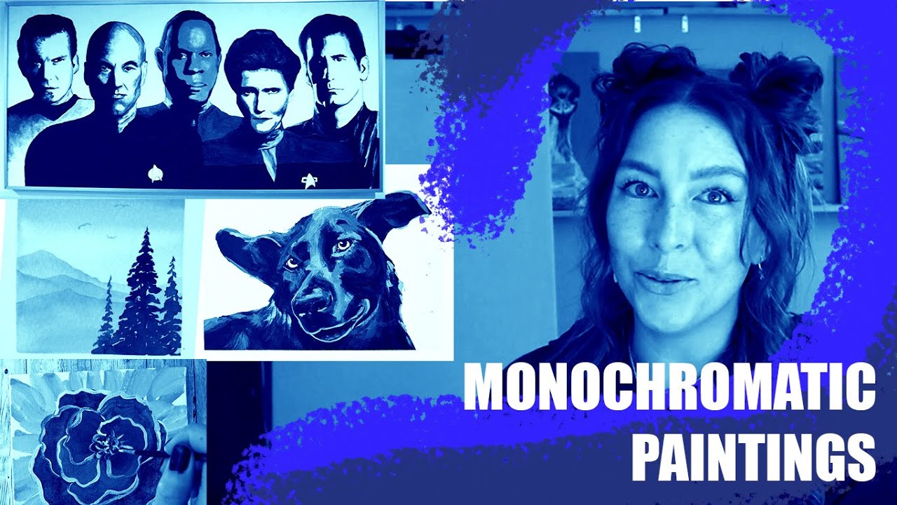 Монохромные картины — Понимание цвета — 3 очень простые идеи для рисования!