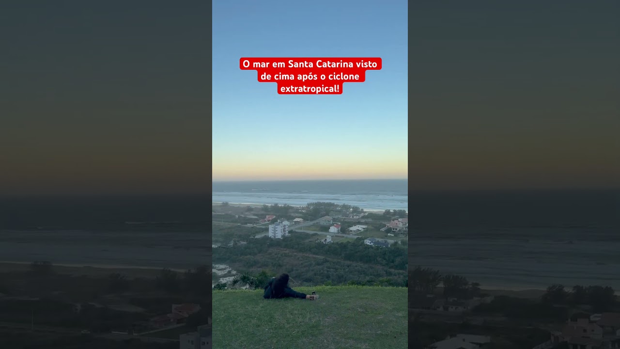 O mar em Santa Catarina visto de cima ap&oacute;s o ciclone extratropical! #mar #ciclone #santacatarina