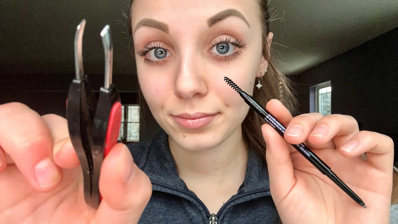 ASMR || Doing Your Eyebrows! ❤️ (Nibbling, Plucking, Shaping)