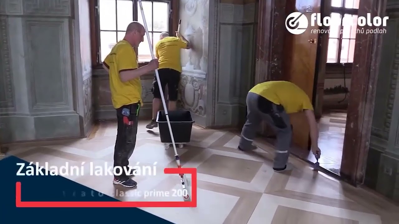floorcolor - eukula renovace a lakování parket v zámeckém sále