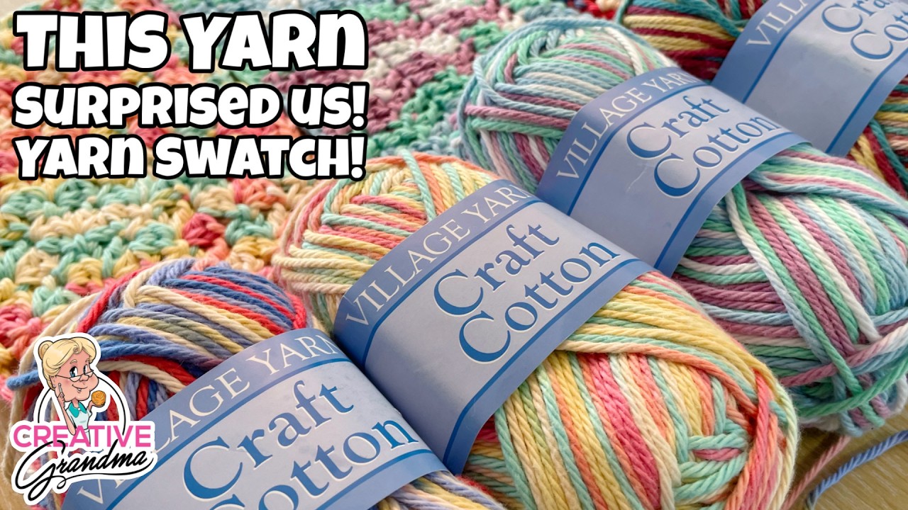 Wow This Cotton Yarn Surprised Us! Village Yarn Craft Cotton! Yarn Swatches! 5 Colors & Stitches!