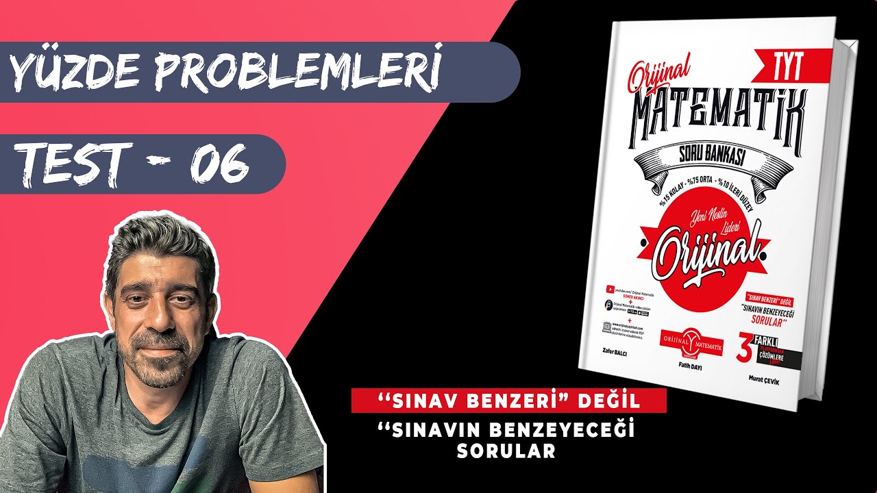 Yüzde Problemleri  TEST 06 | ORİJİNAL TYT SORU BANKASI | #yks2024