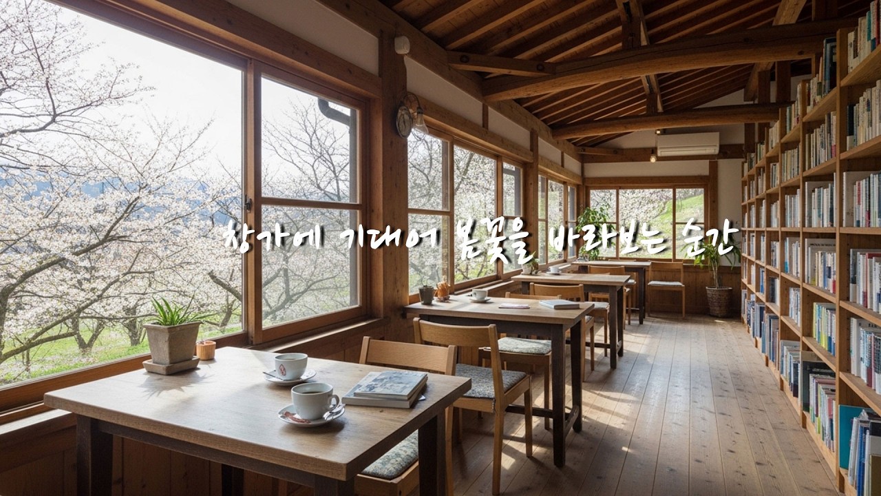 [중간광고없음] 꽃잎 위로 햇살이 내려앉는 창가의 오후 음악 | Sunlight Resting on Petals by the Window