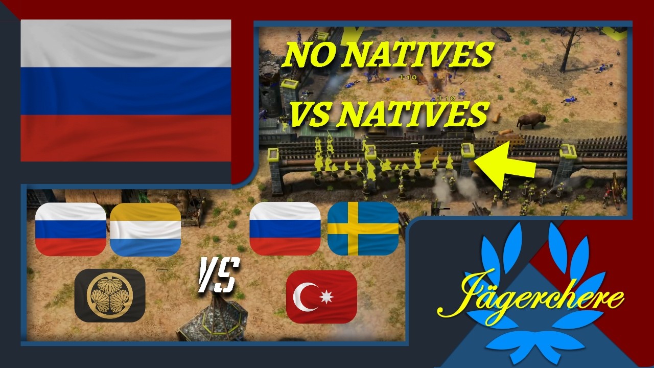 A MILLION Cossacks | 3v3 Treaty with Russian | AOE III: DE