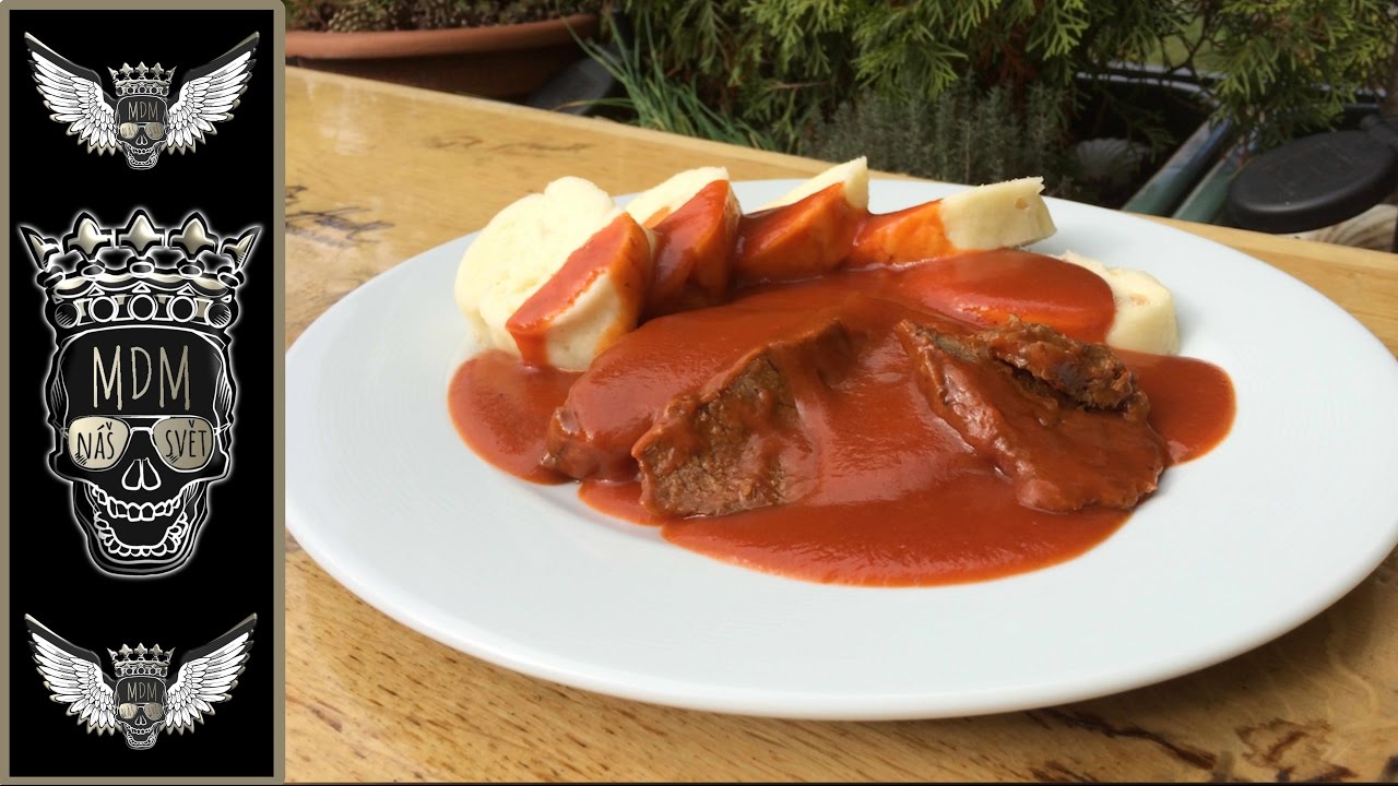 RAJSKÁ OMÁČKA S HOVĚZÍM MASEM A DOMÁCÍM HOUSKOVÝM KNEDLÍKEM - VIDEORECEPTY - RECEPTY