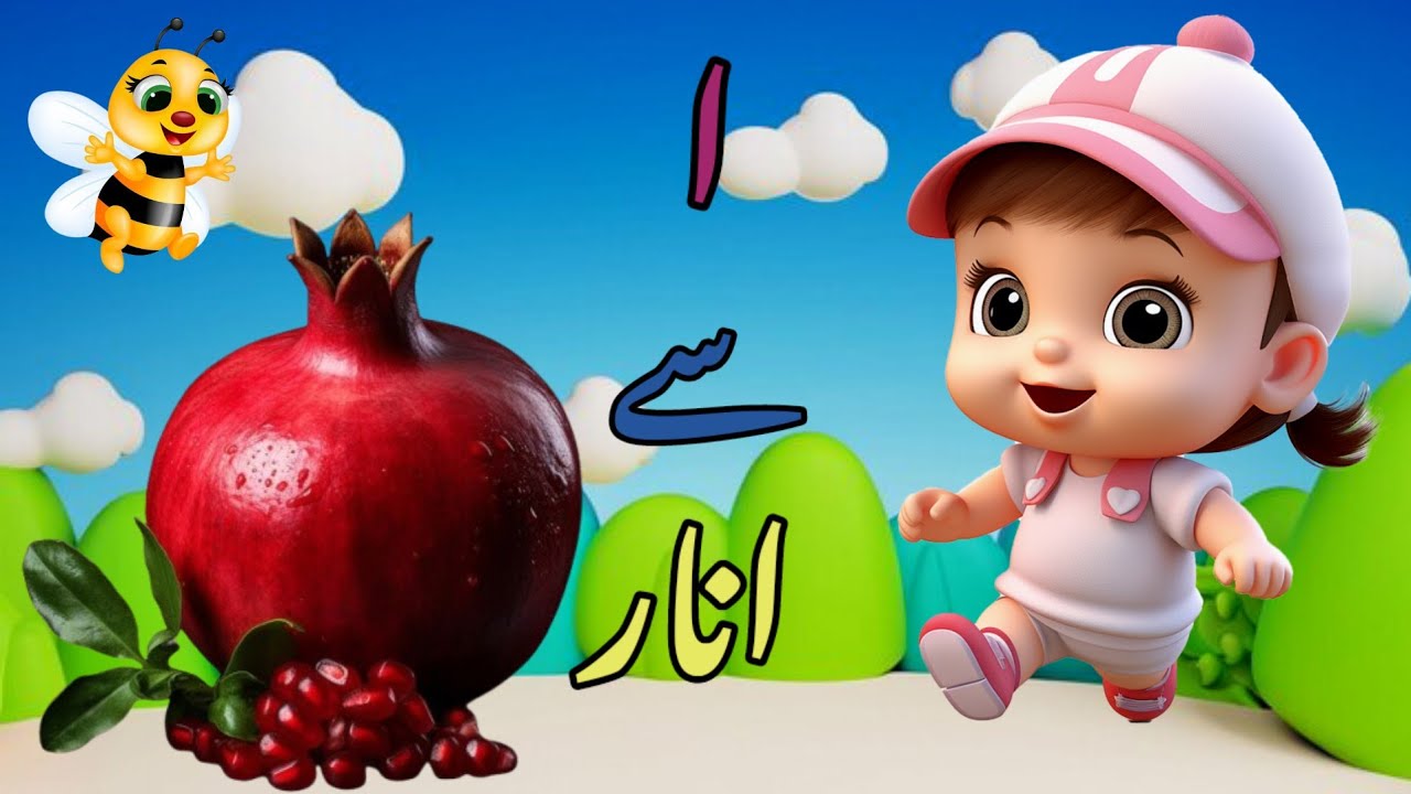 Alif  se anar ( alif se anar pome )alif bay pay song ( اردو حروف اور اردو حروف تہجی  ) #urdu