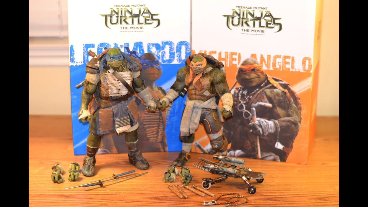 12-дюймовые 1/6 ThreeZero ФИГУРКИ ЛЕОНАРДО И МИКЕЛАНДЖЕЛО из фильмов «Черепашки-ниндзя»!