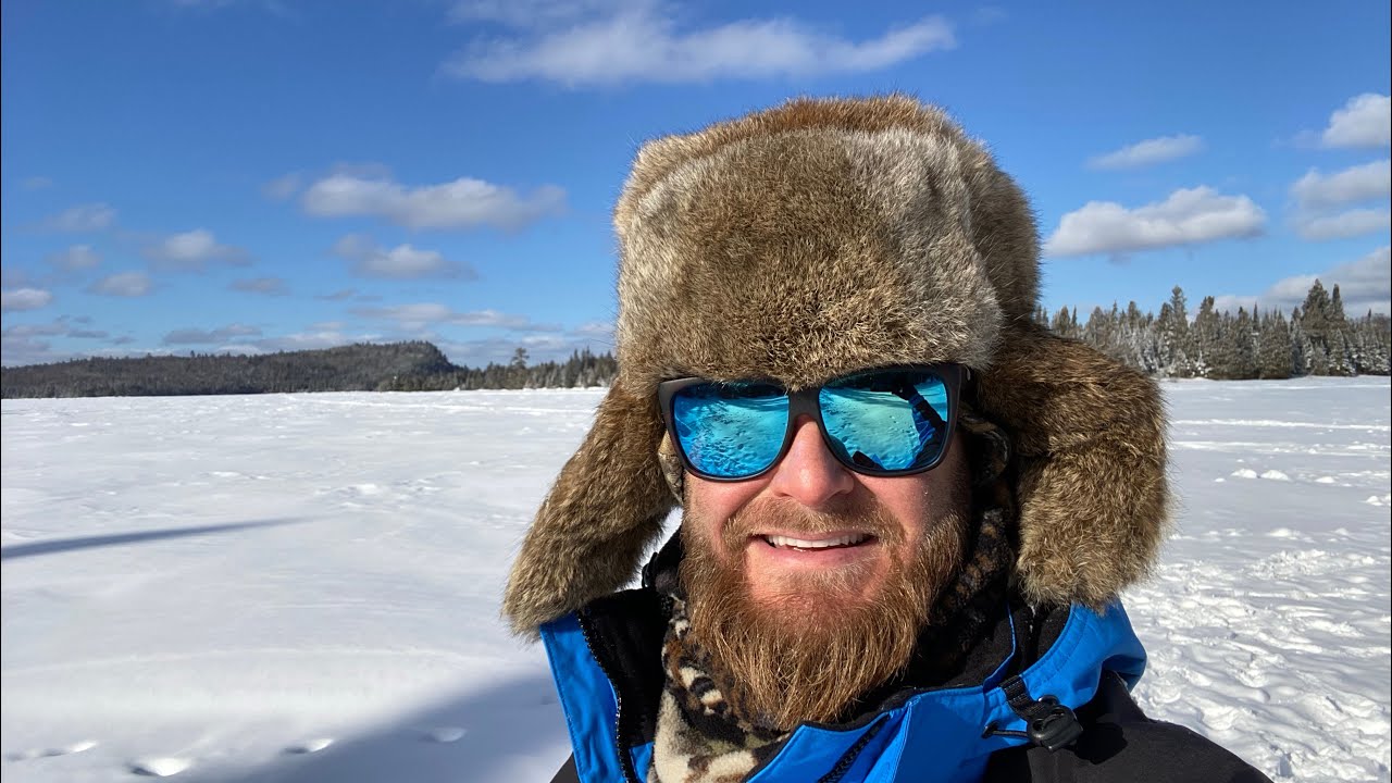 ICE FISHING 15 MILES FROM CANADA IN -27 DEGREES