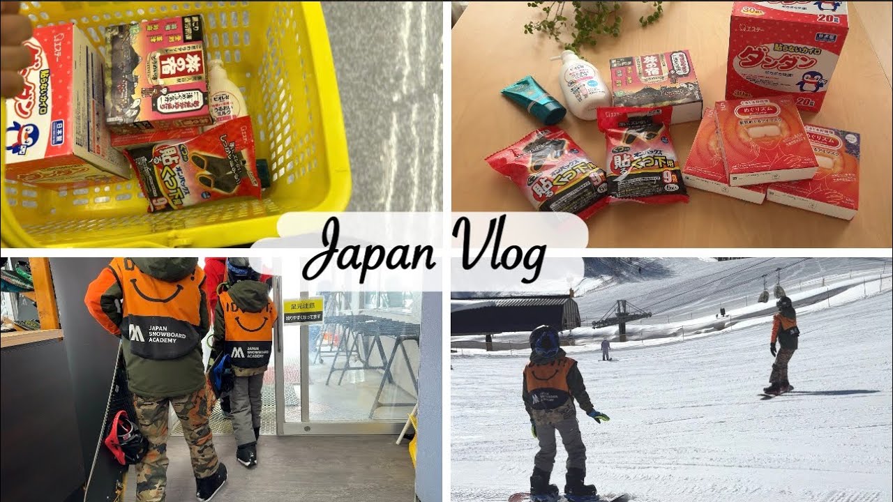 shopping at drugstore and a trip for snowboarding at Fukushima | japan vlog