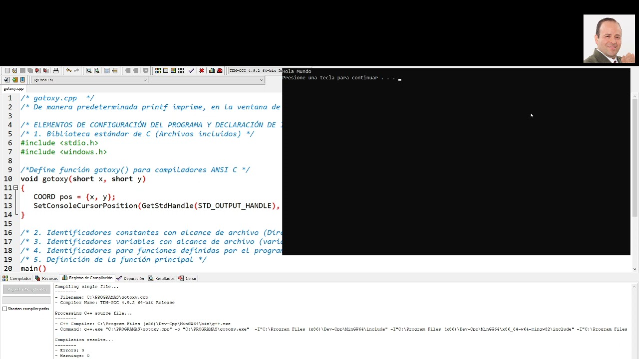 Tutorial81 gotoxy funcionamiento