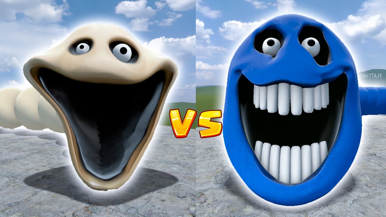 BLOODY BATTLE: NEW ROBLOX HUNGRY SNAKE VS HUNGRY WORM in Garry's Mod