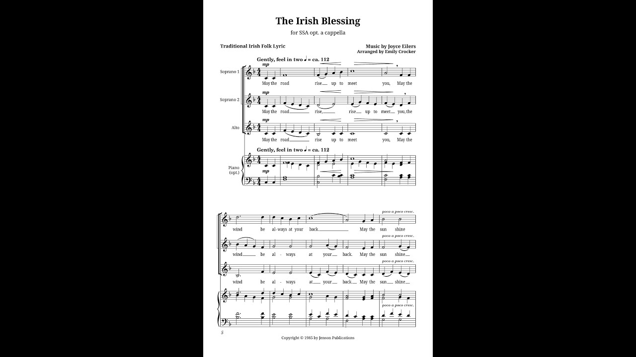 The Irish Blessing SSA