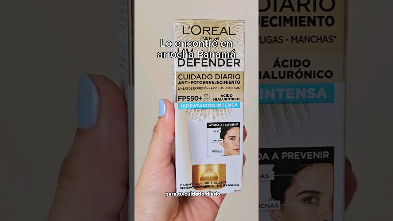 Cuidado diario☀️👀 protector anti-fotoenvejecimiento de L'oreal FPS de 50 para antes del maquillaje💄🫦