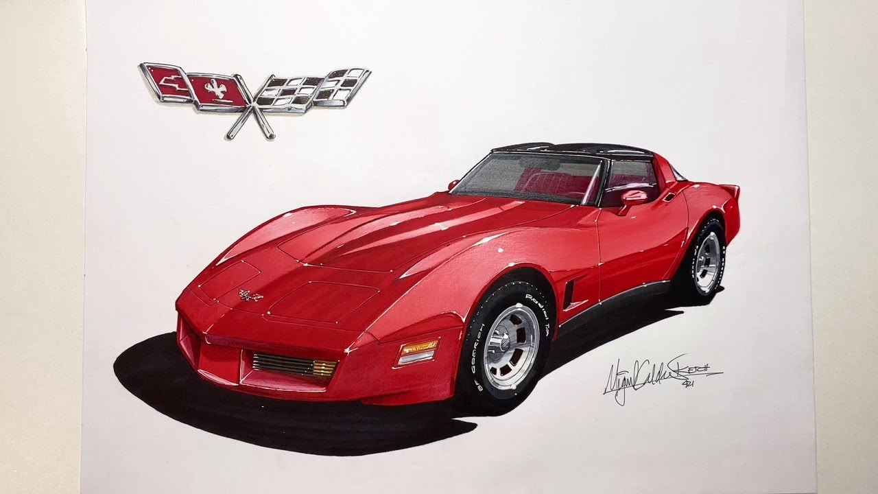 Aprende a dibujar autos Hiperrealistas (Corvette 1980)