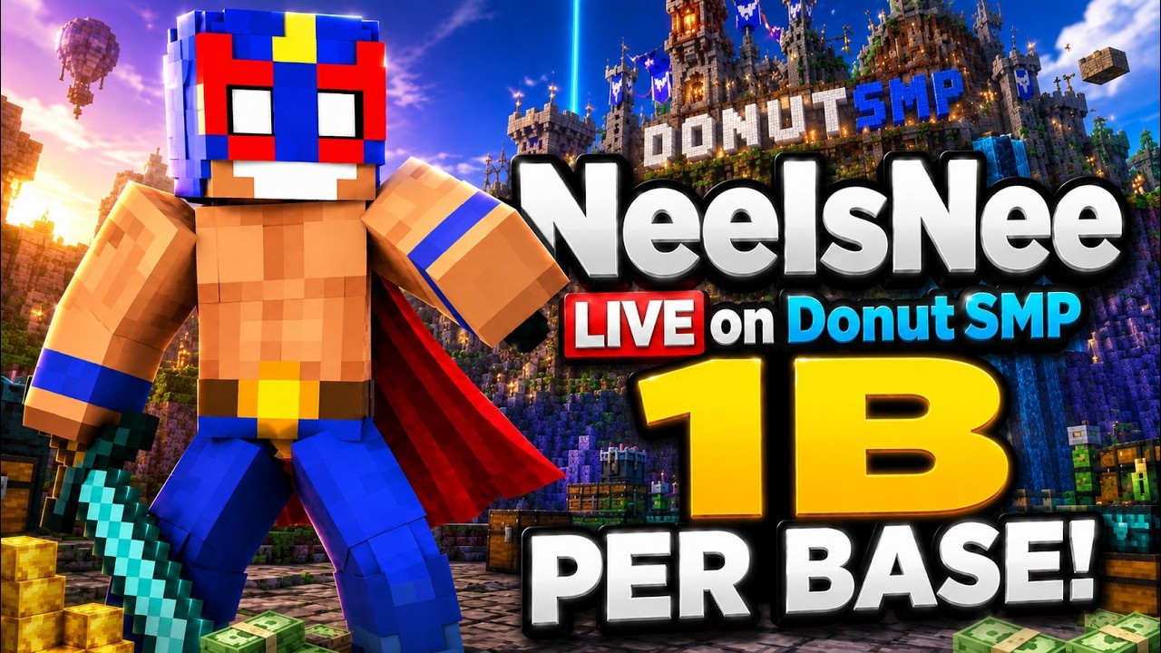 💸1B + ELYTRA PER BASE┃DONUTSMP LIVE┃ROAD TO 8000 SUBSCRIBERS┃