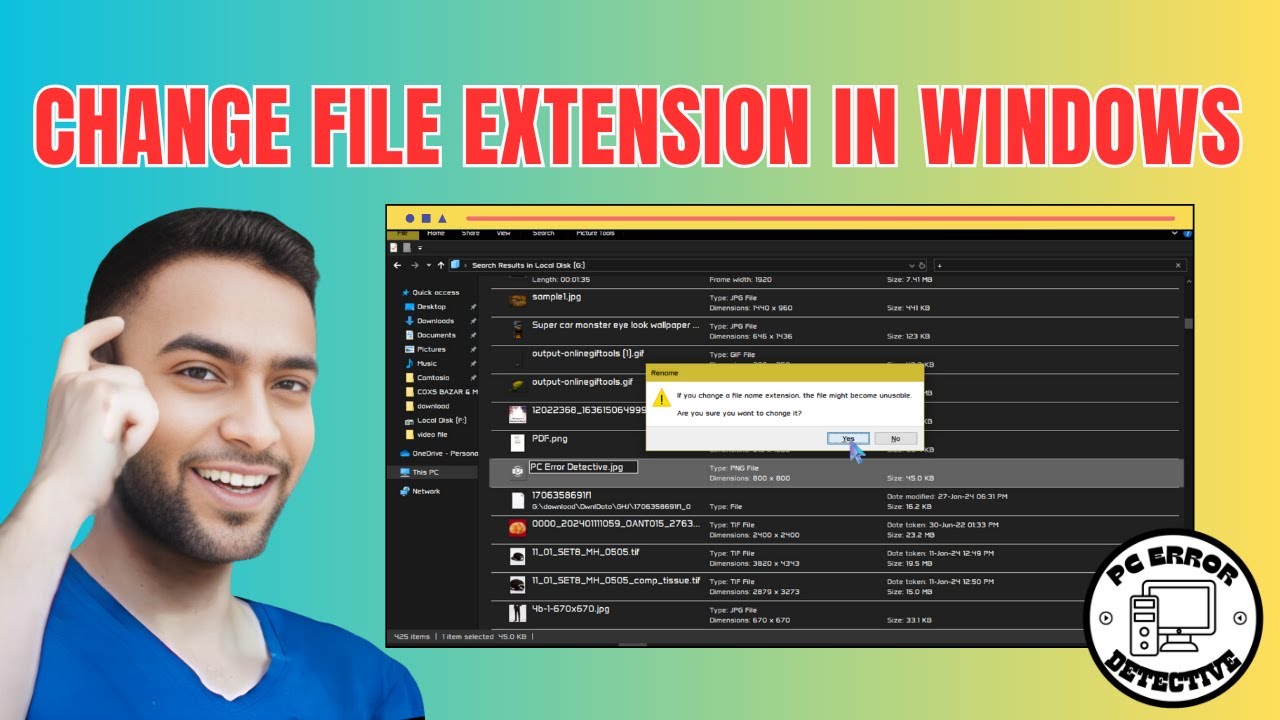 How to Change File Extension in Windows 10