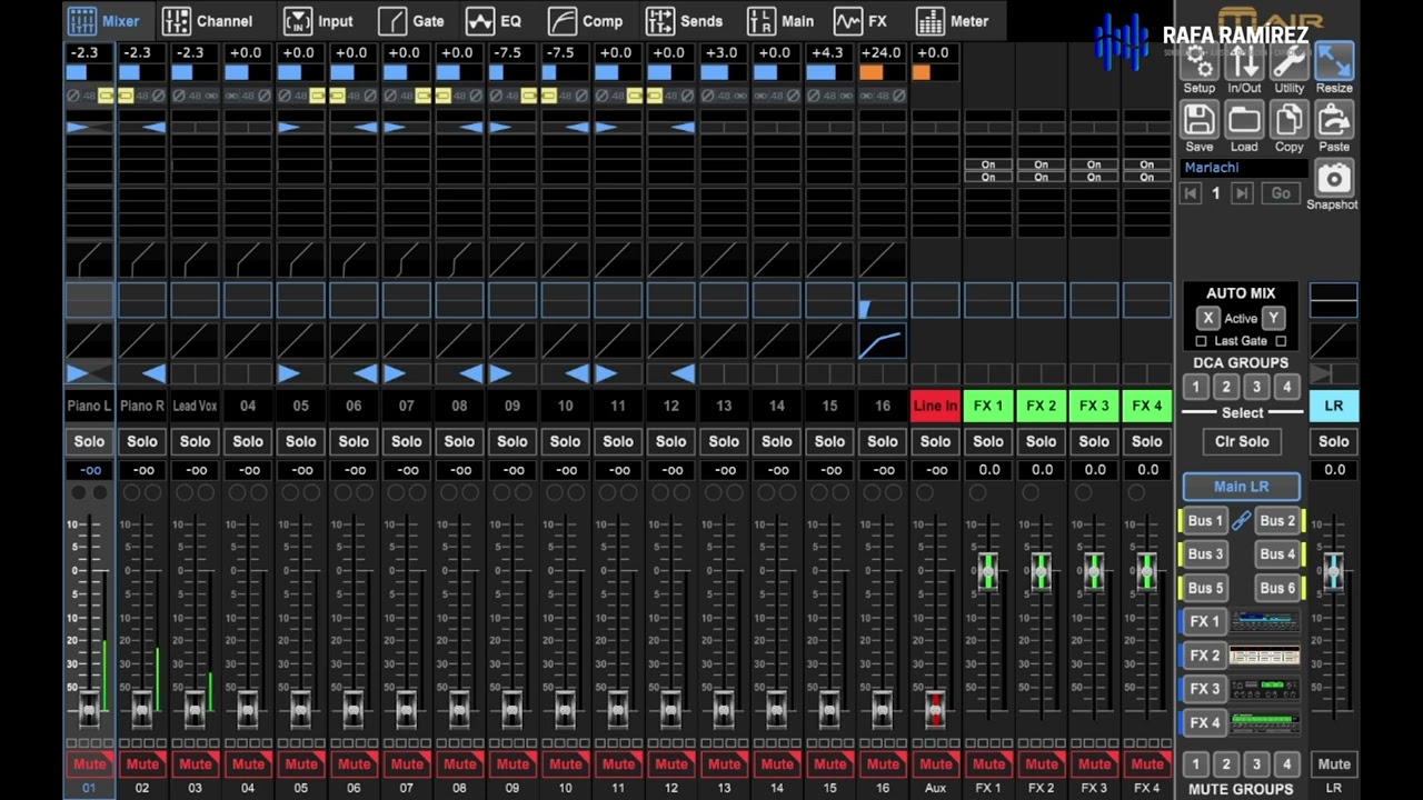 Fx en consolas Midas Mr 18 y Behringer serie X Air