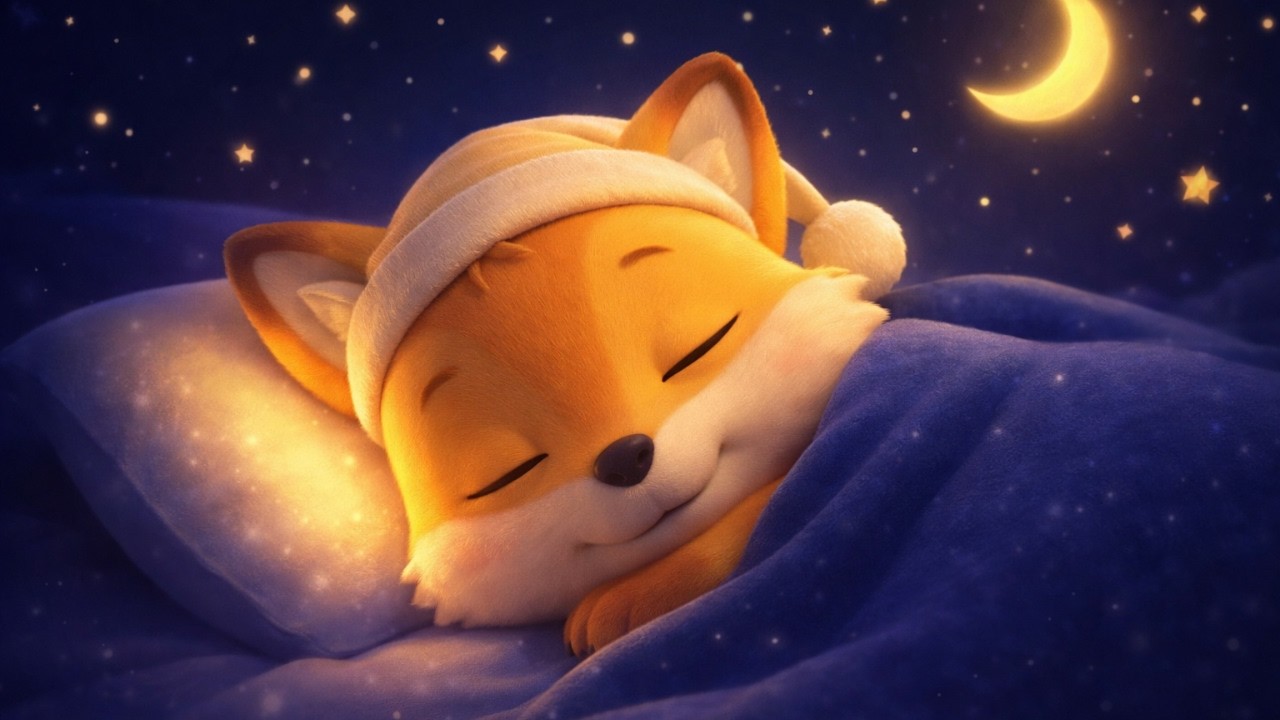 Sleepy Fox Night Lullaby 🌙 3 Hours Bedtime Music for Babies & Kids