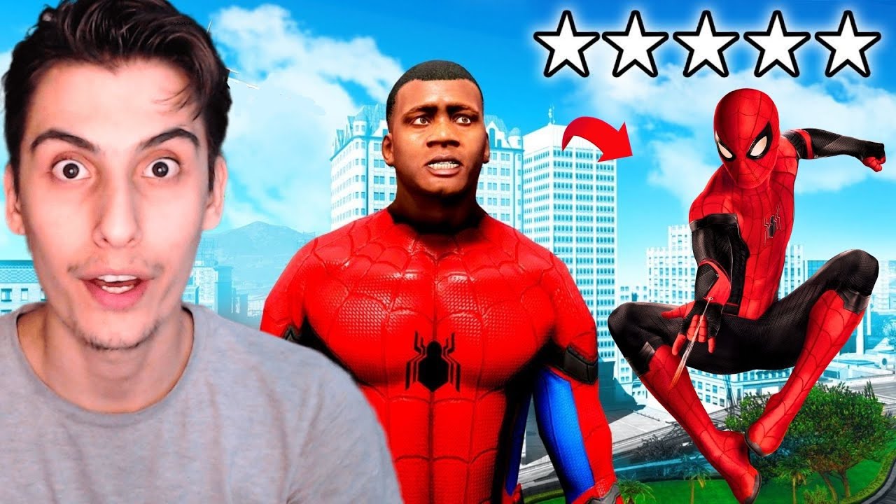 داخل جی تی ای فرانکلین تبدیل به مرد عنکبوتی شد 🕷️😱