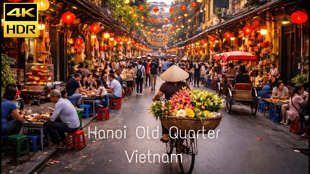 Walk the Vibrant Streets of Hanoi Old Quarter, Vietnam | Immersive ASMR No Talking 4K Walking Tour