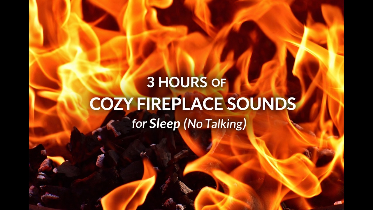 Fireplace Sounds for Sleep | Relaxing Fire Crackles | Instant Sleep | 3 Hours No Talking