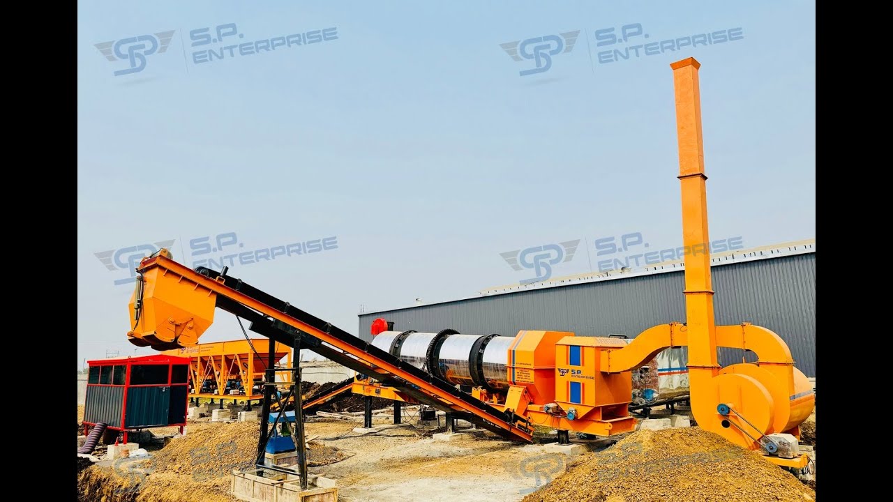 Asphalt Drum Mix Type Hot Mix Plant Working Video Capacity 60 To 90 TPH